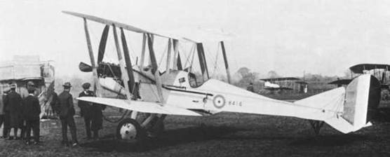 Vue d'un R.A.F. B.E.2c (Photo: Encyclopédie illustrée de l'Aviation dans le monde - David Mondey)